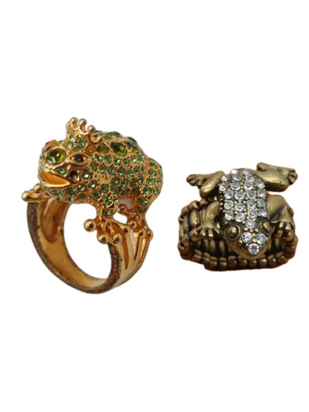 Frog Stretch Ring & Park Lane Prince Charming Ring Size 6 Gold Tone Frog READ